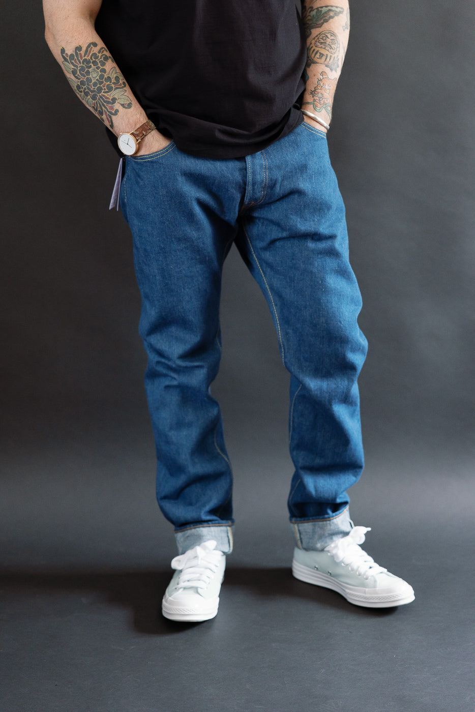 GRE-019 - 14oz Greencast Indigo Selvedge Jeans - Relaxed Tapered