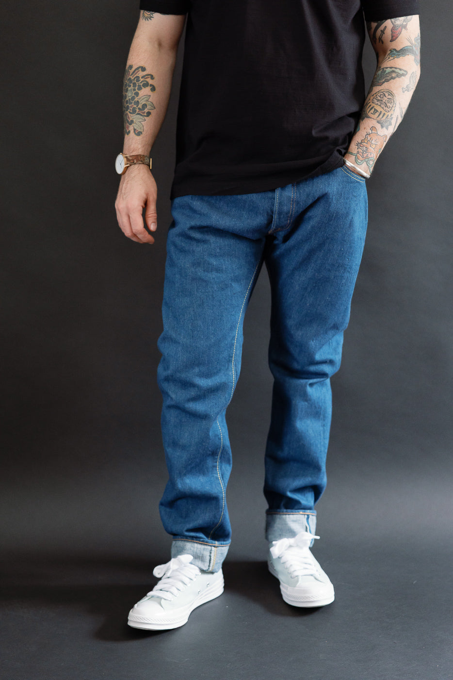 GRE-019 - 14oz Greencast Indigo Selvedge Jeans - Relaxed Tapered