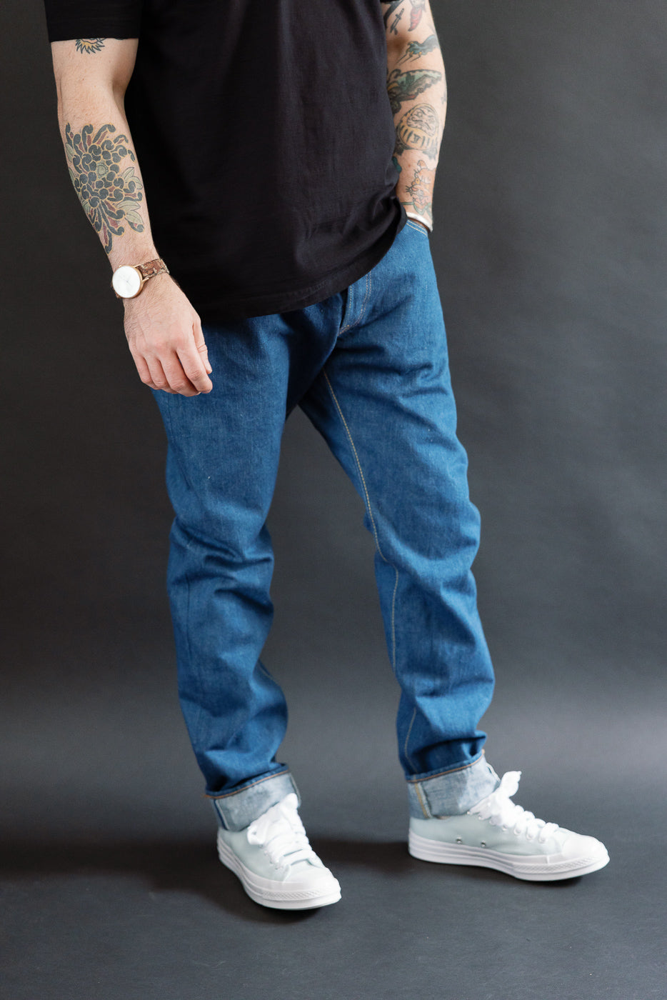 GRE-019 - 14oz Greencast Indigo Selvedge Jeans - Relaxed Tapered