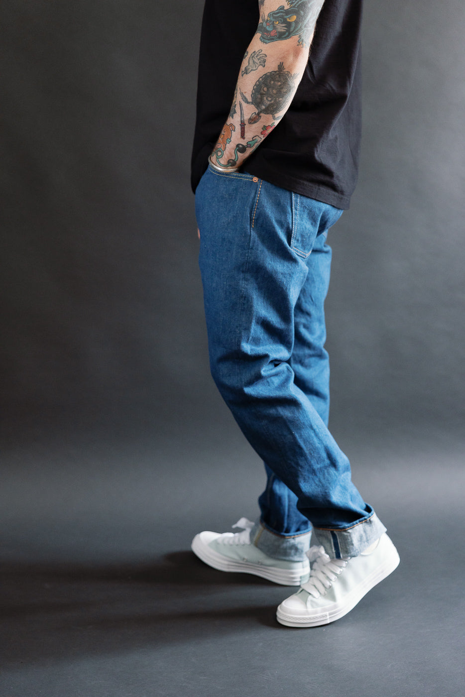 GRE-019 - 14oz Greencast Indigo Selvedge Jeans - Relaxed Tapered