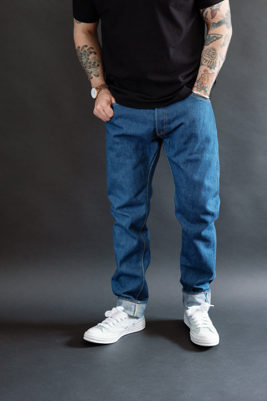 GRE-019 - 14oz Greencast Indigo Selvedge Jeans - Relaxed Tapered