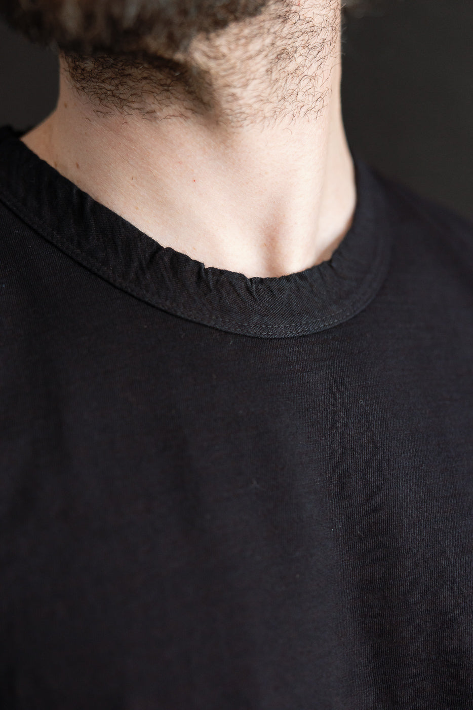 LS-5011-IDBK - Jersey Crew Neck Long Sleeve T-shirt - Black Indigo