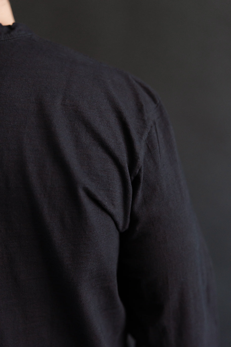 LS-5011-IDBK - Jersey Crew Neck Long Sleeve T-shirt - Black Indigo