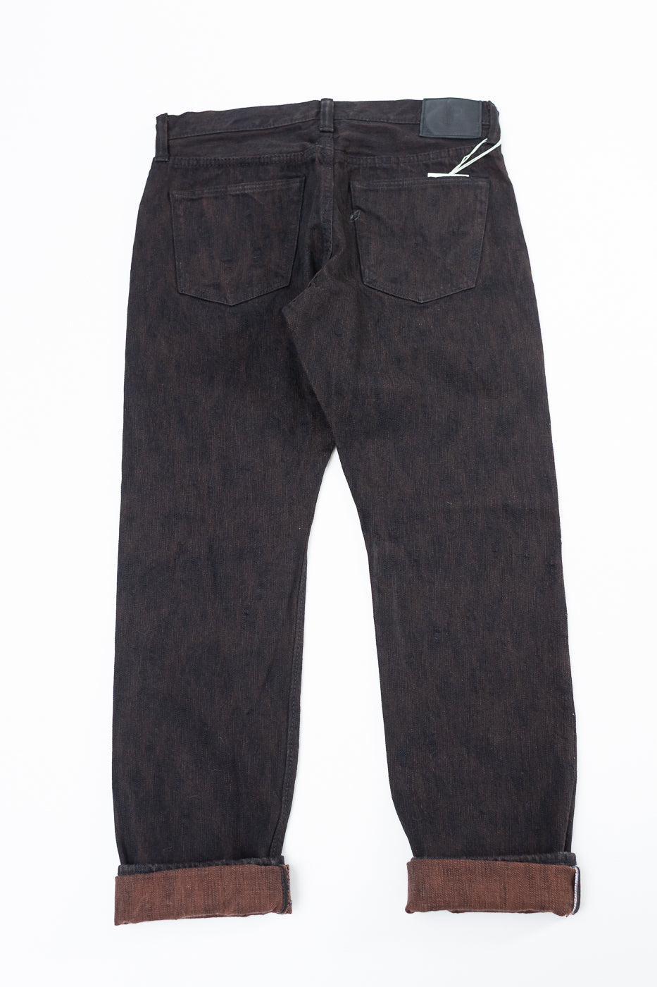 PER-EX-019-BK - 15oz Black x Kakishibu Selvedge Jeans - Relaxed Tapered