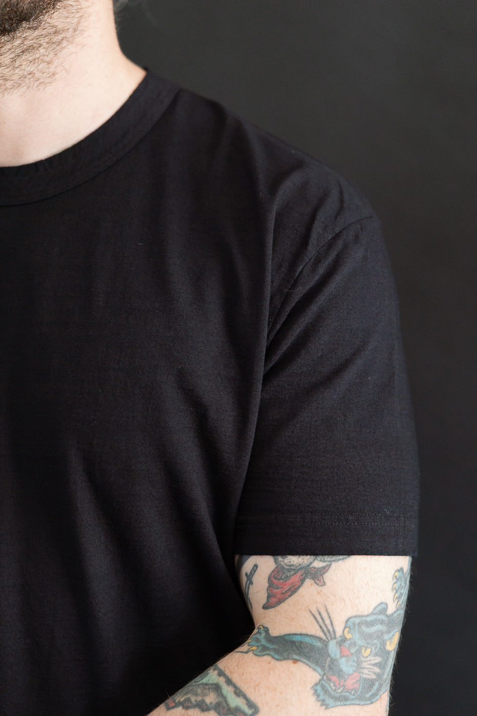 SS-5011-IDBK - Jersey Crew Neck Short Sleeve T-shirt - Black Indigo