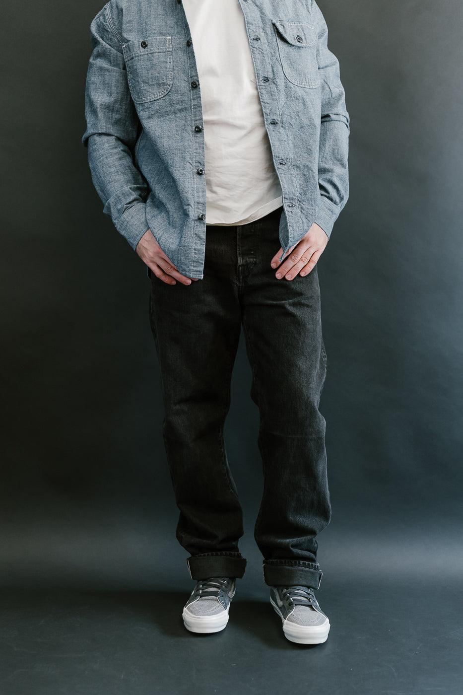 15oz - Washed Selvedge Strider Pant - Stealth