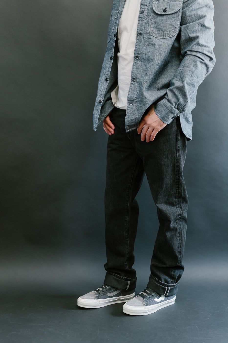 15oz - Washed Selvedge Strider Pant - Stealth
