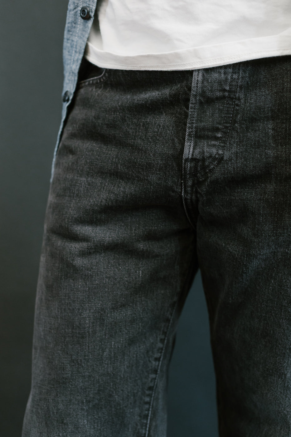 15oz - Washed Selvedge Strider Pant - Stealth