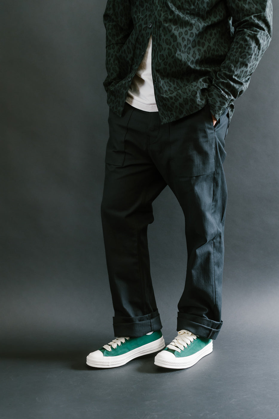 10oz - Herringbone Fatigue Pants - Black