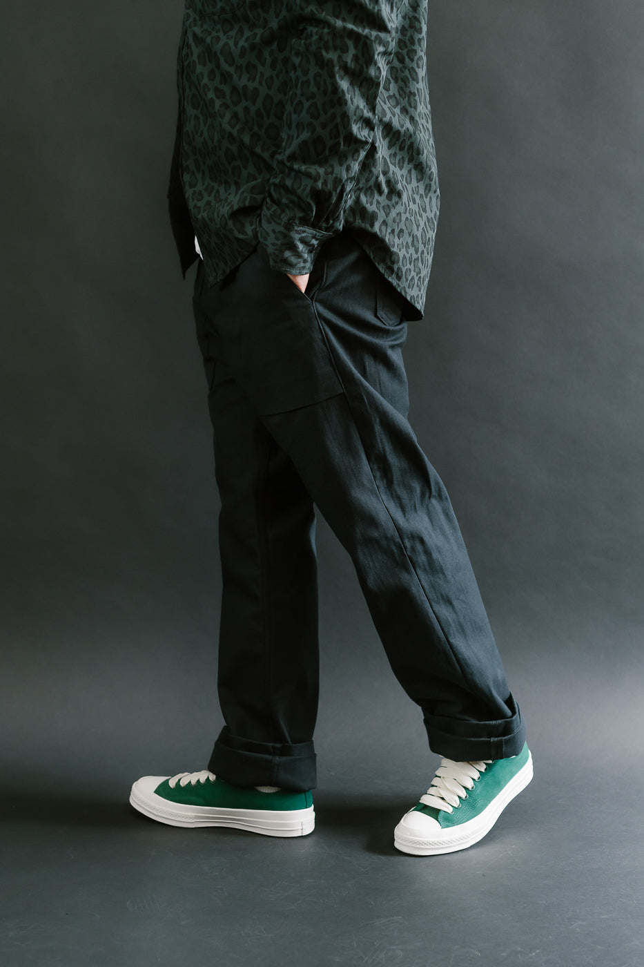 10oz - Herringbone Fatigue Pants - Black