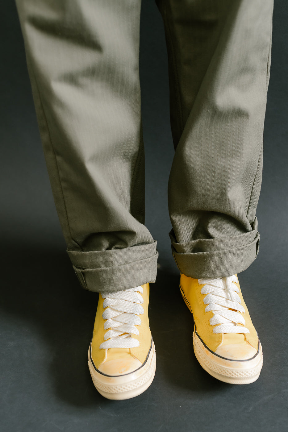 10oz - Herringbone Fatigue Pants - Olive
