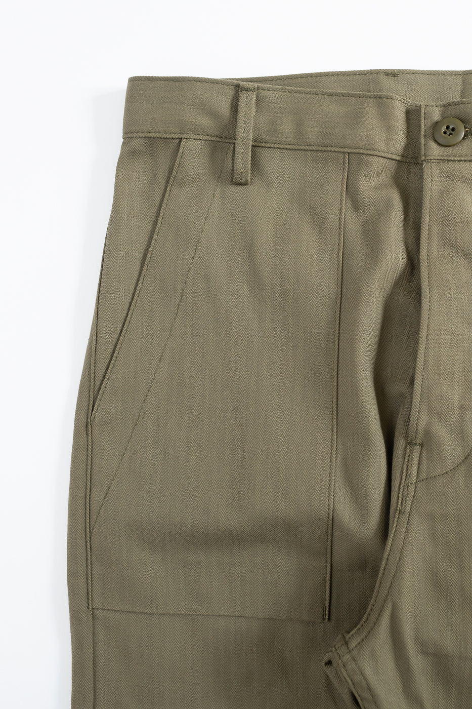 10oz - Herringbone Fatigue Pants - Olive