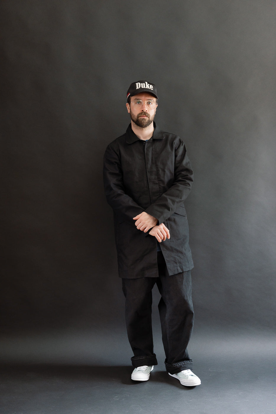 10oz - Trench Coat Dry Waxed Canvas - Black