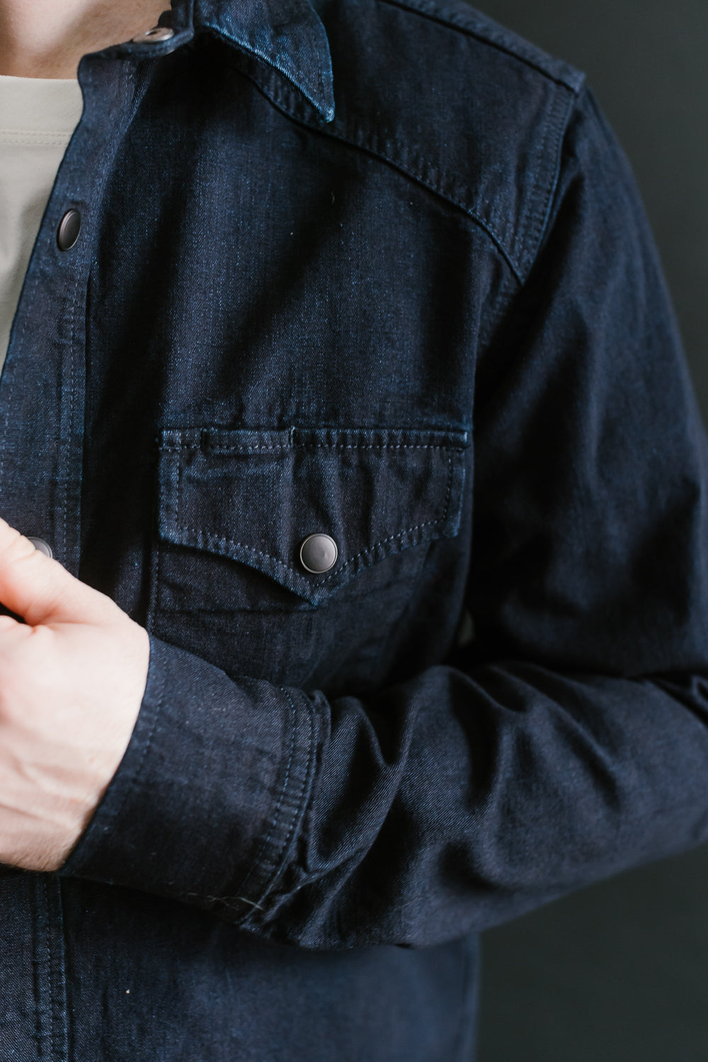 11oz - ISC Western Shirt - Indigo Selvedge Canvas