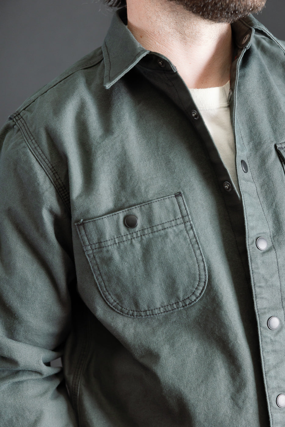 11oz Work Shirt - Dyed Canvas Ash | Dant