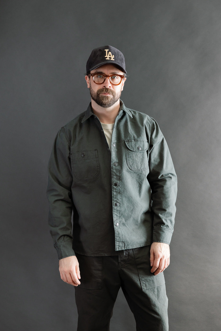 canvas dress shirt Seuvas Coffee Dyed Canvas Capsule Collection