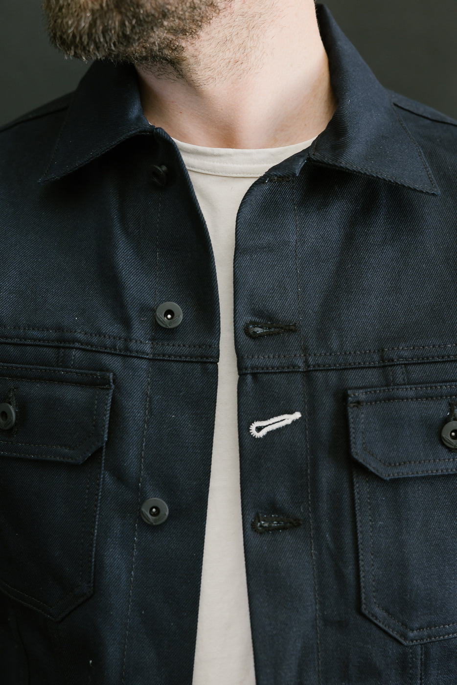 13.5oz -  Indigo x Black Selvedge Denim - Cruiser Jacket