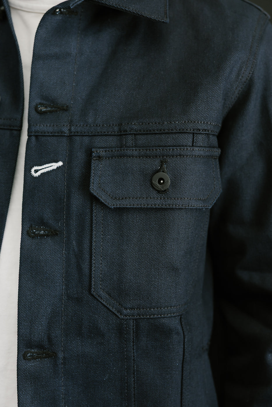 13.5oz -  Indigo x Black Selvedge Denim - Cruiser Jacket