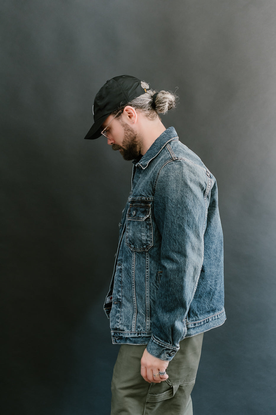 15oz - Medium Wash Indigo Selvedge Denim - Cruiser Jacket