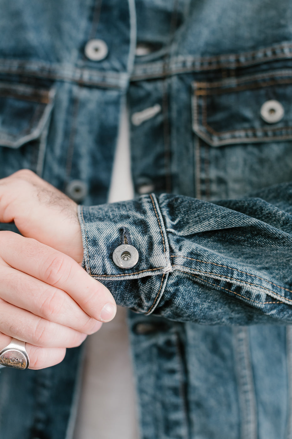 15oz - Medium Wash Indigo Selvedge Denim - Cruiser Jacket