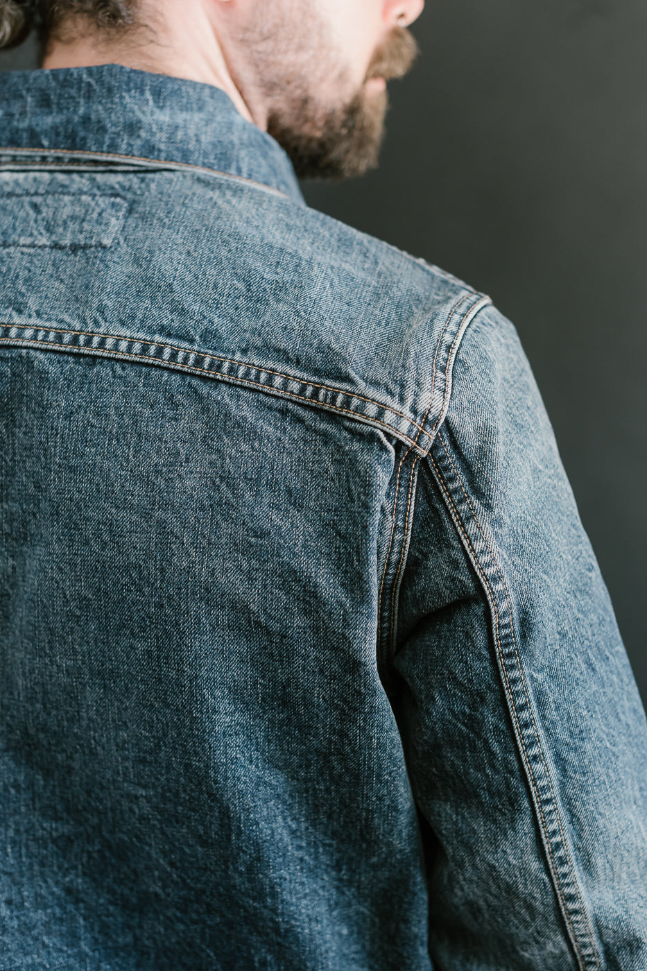 15oz - Medium Wash Indigo Selvedge Denim - Cruiser Jacket