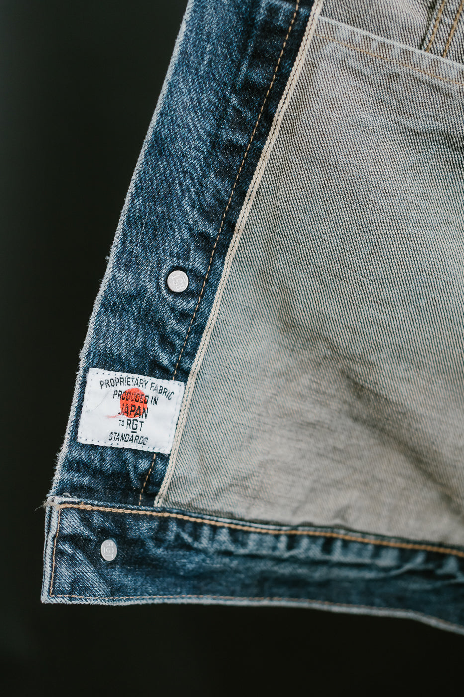15oz - Medium Wash Indigo Selvedge Denim - Cruiser Jacket
