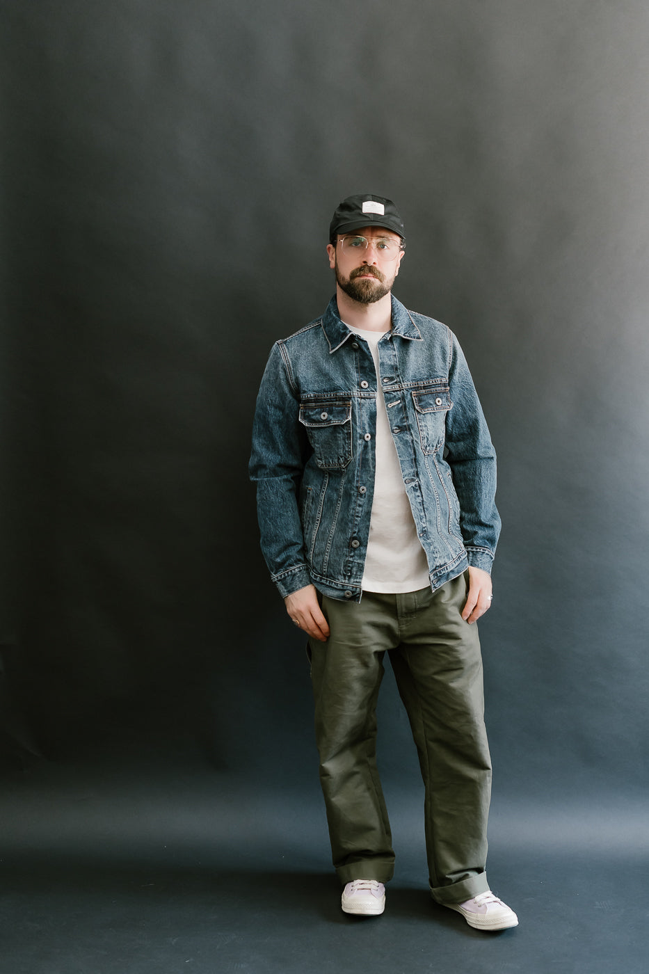 15oz - Medium Wash Indigo Selvedge Denim - Cruiser Jacket