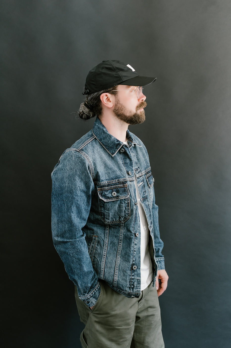 15oz - Medium Wash Indigo Selvedge Denim - Cruiser Jacket