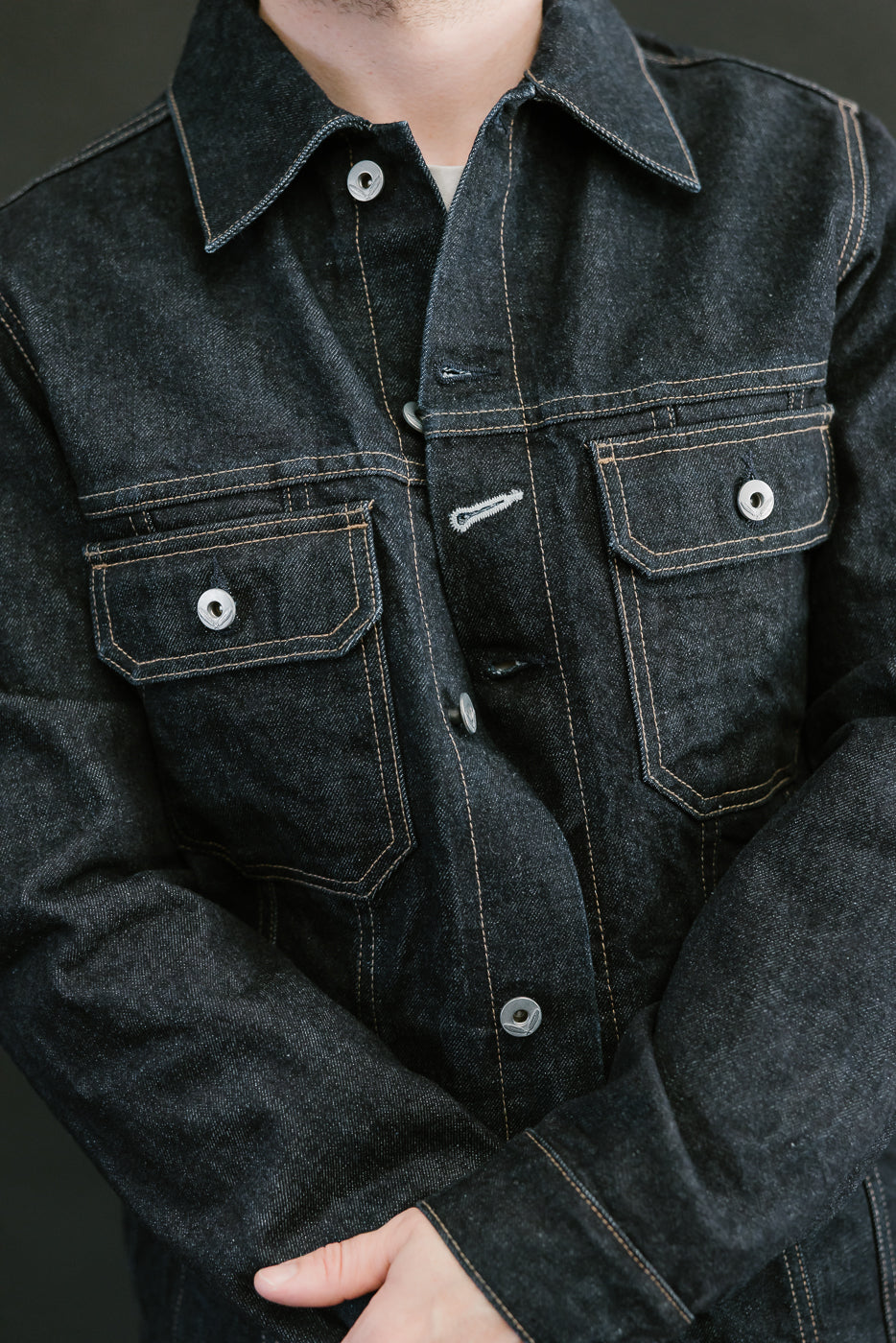 15oz - Rinsed Indigo Selvedge Denim - Cruiser Jacket