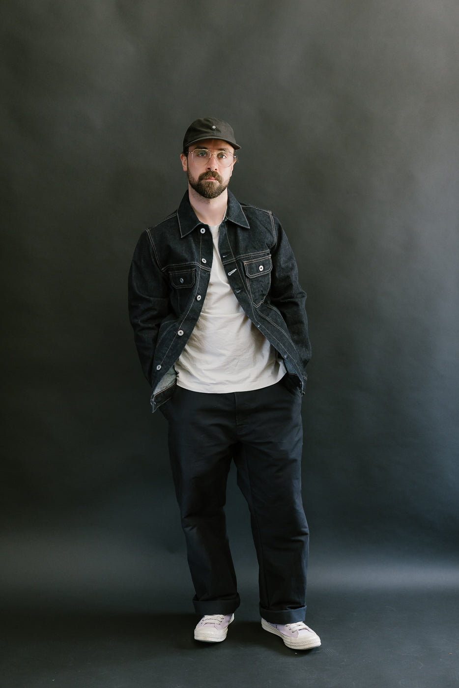 15oz - Rinsed Indigo Selvedge Denim - Cruiser Jacket
