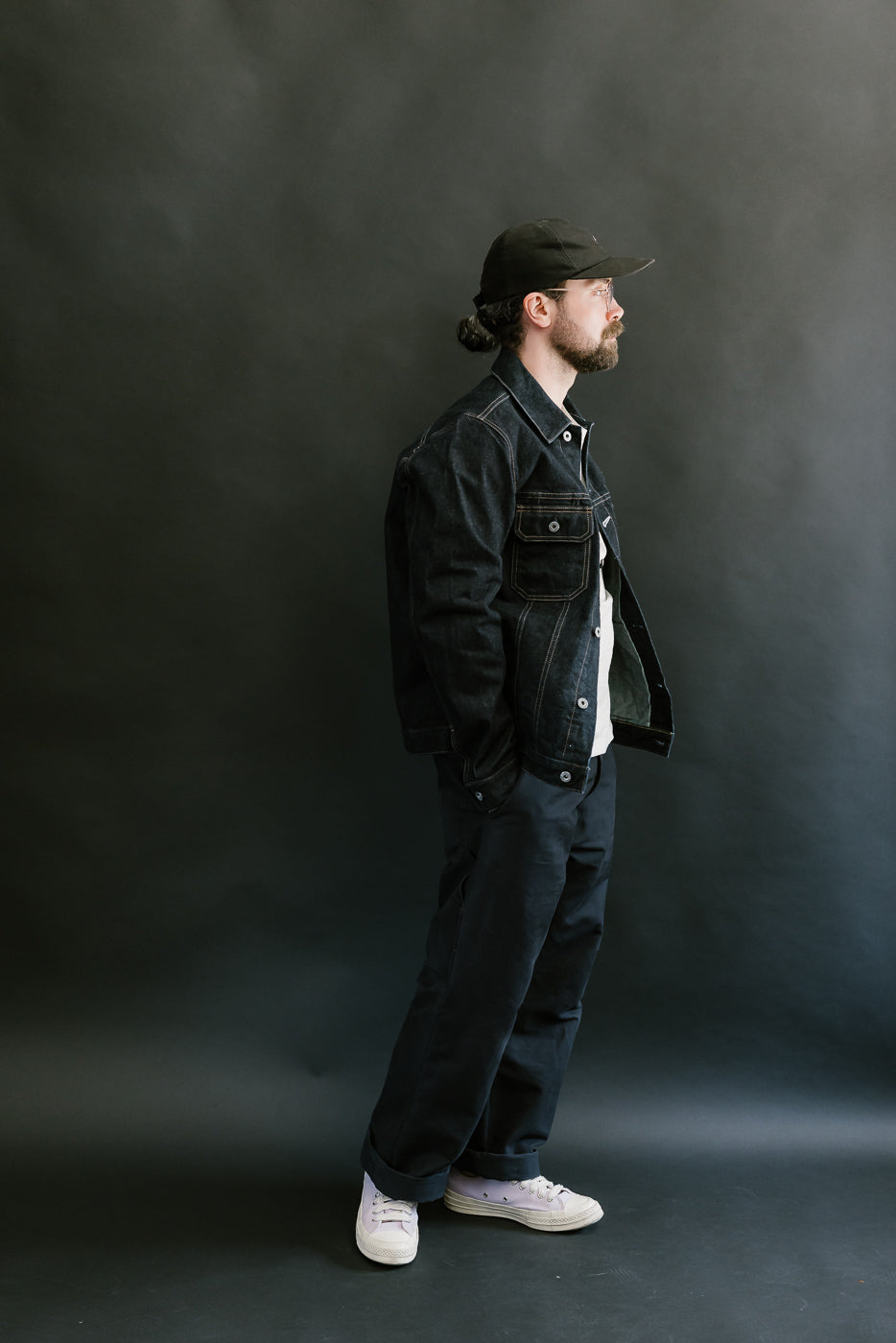 15oz - Rinsed Indigo Selvedge Denim - Cruiser Jacket