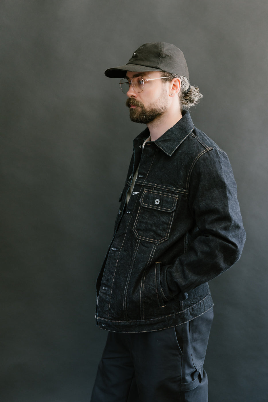 15oz - Rinsed Indigo Selvedge Denim - Cruiser Jacket