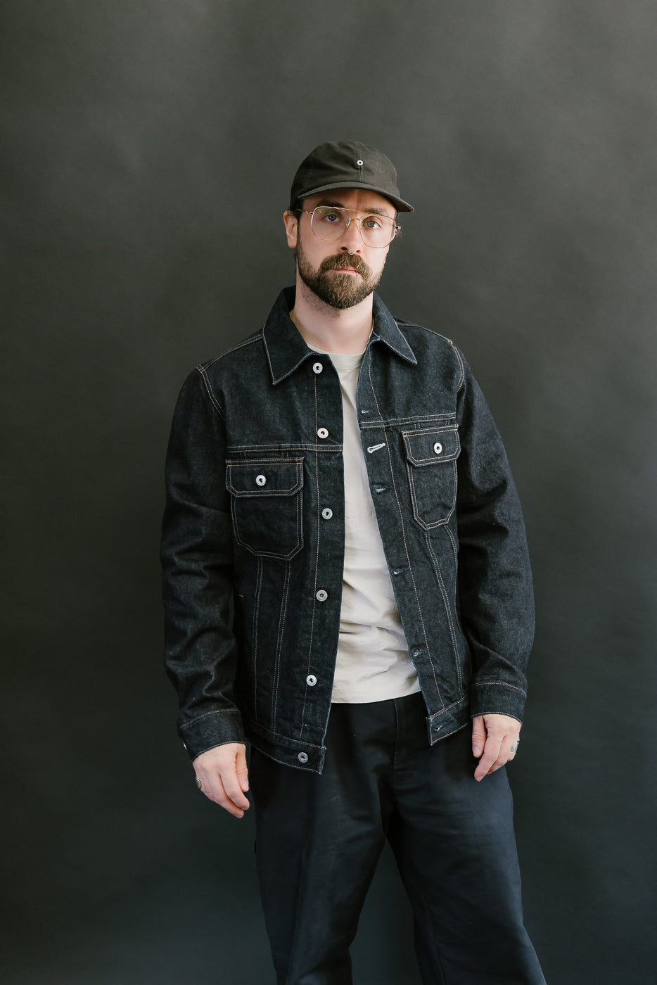 15oz - Rinsed Indigo Selvedge Denim - Cruiser Jacket