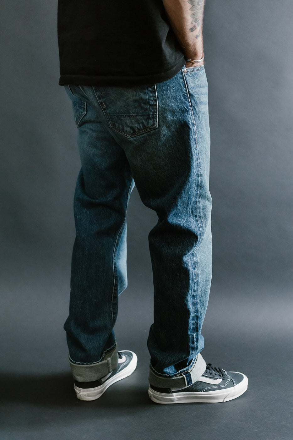 15oz - Vintage Washed Selvedge Stanton Pant - Medium Indigo