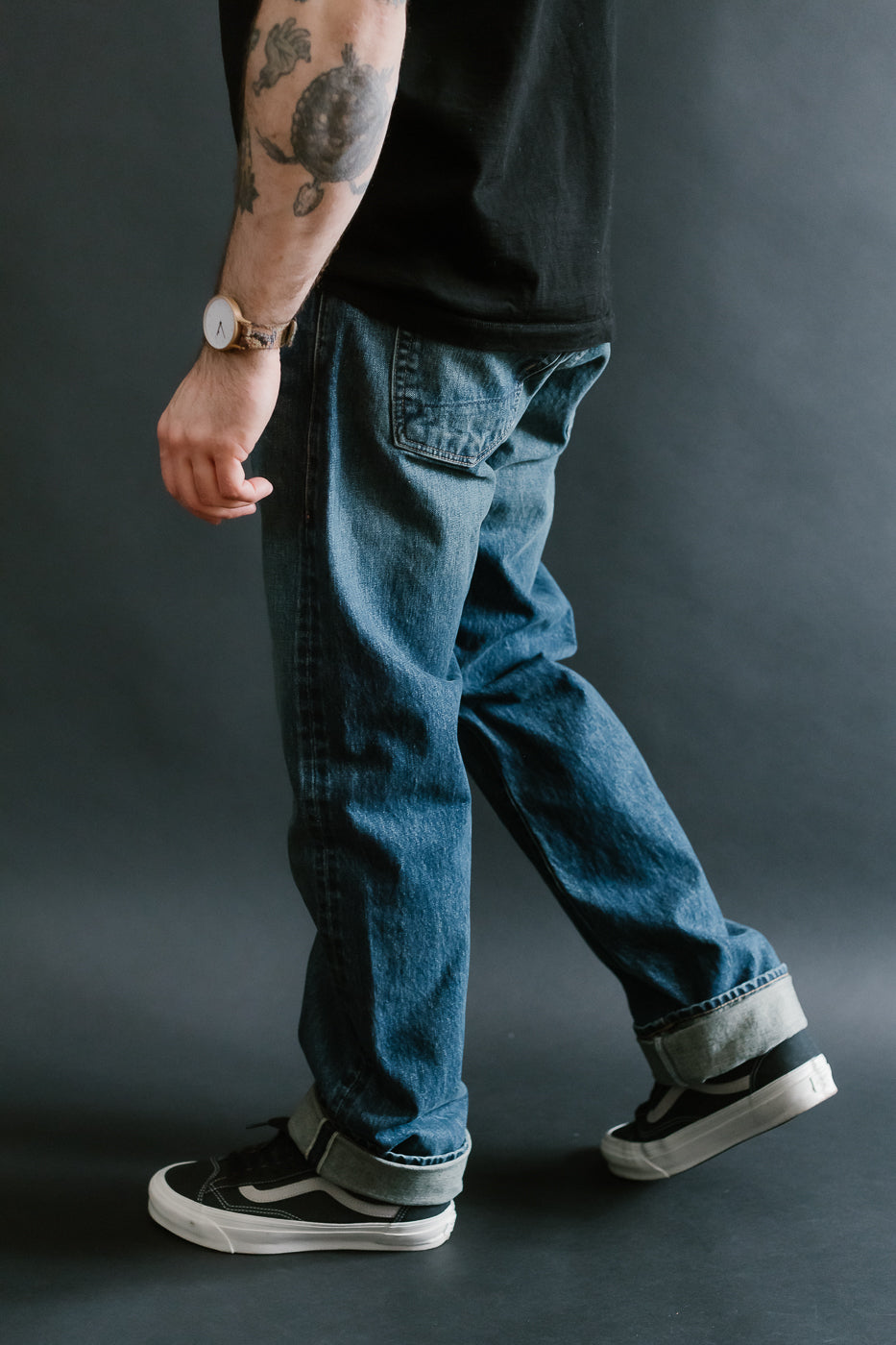 15oz - Vintage Washed Selvedge Stanton Pant - Medium Indigo