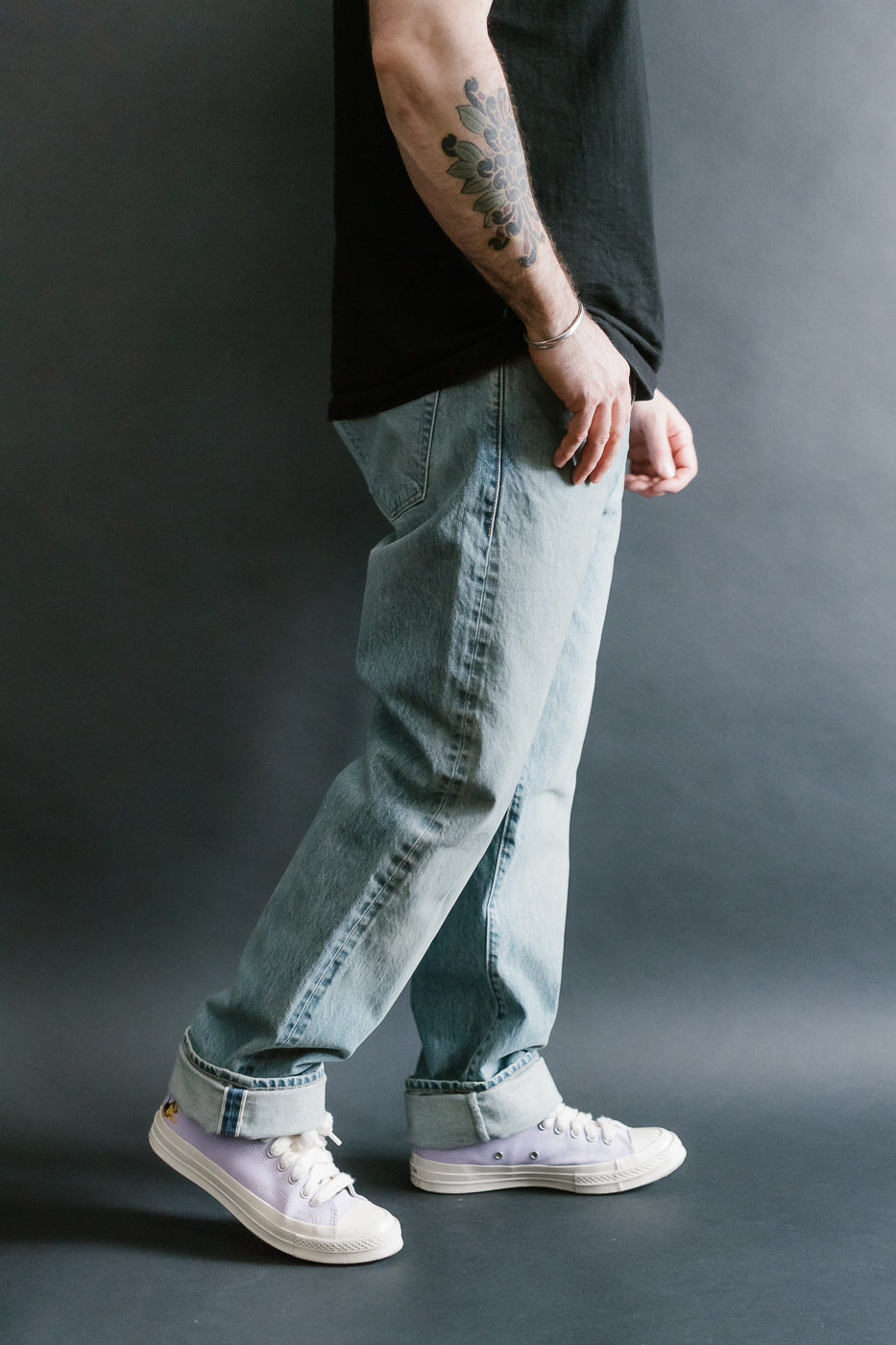 15oz - River Washed Selvedge Strider Pant - Light Indigo