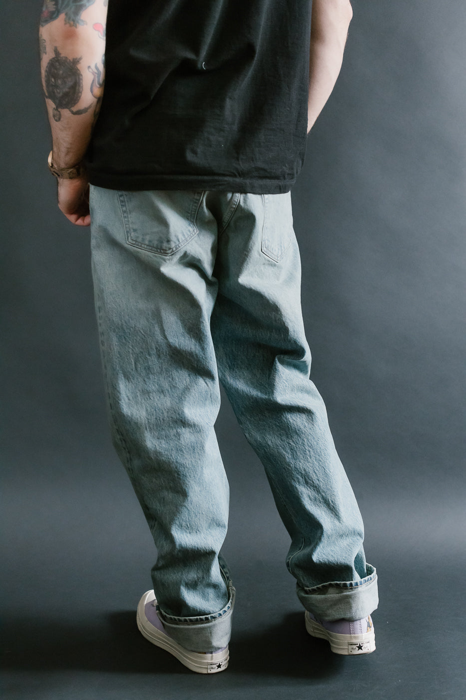 15oz - River Washed Selvedge Strider Pant - Light Indigo