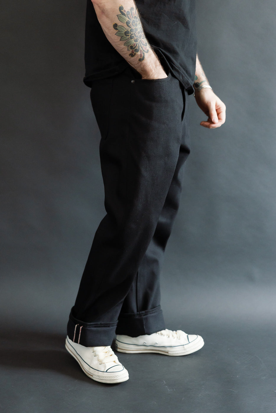 17oz - Relaxed Cryptic Strider Selvedge - Stealth | Dant