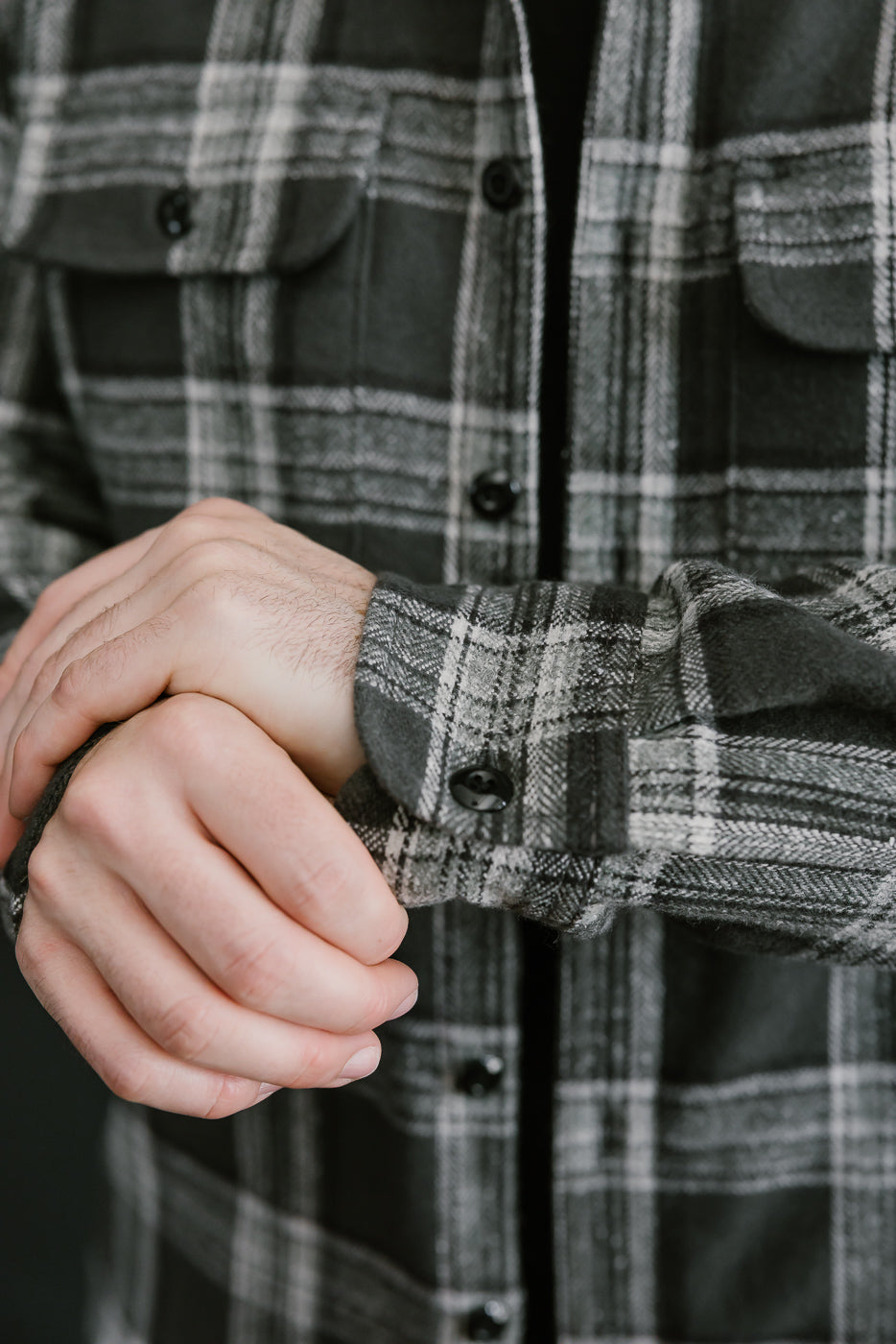 6oz Field Shirt Plaid Flannel - Grey