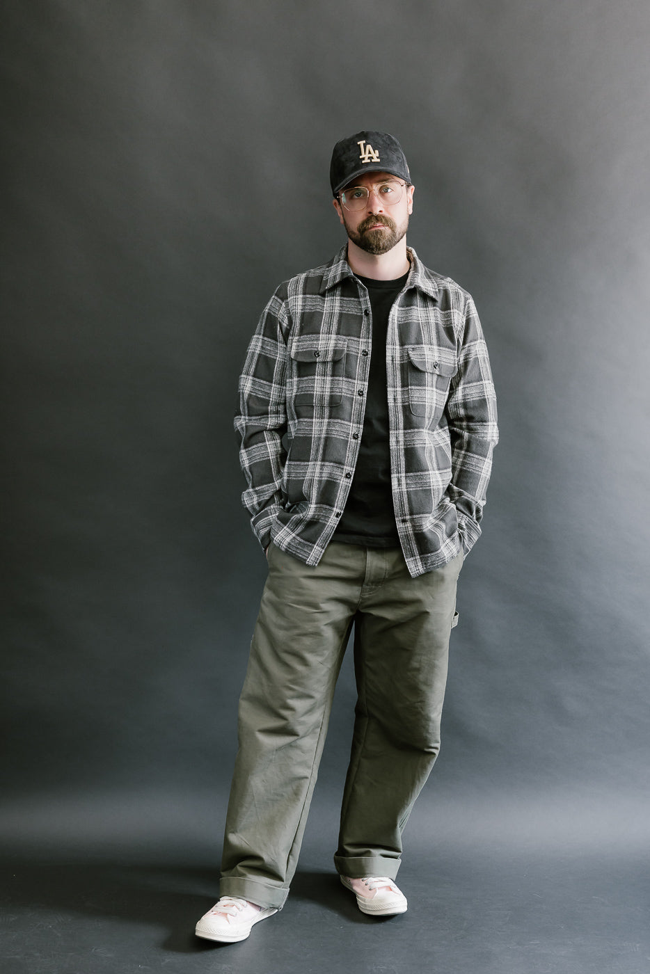 6oz Field Shirt Plaid Flannel - Grey