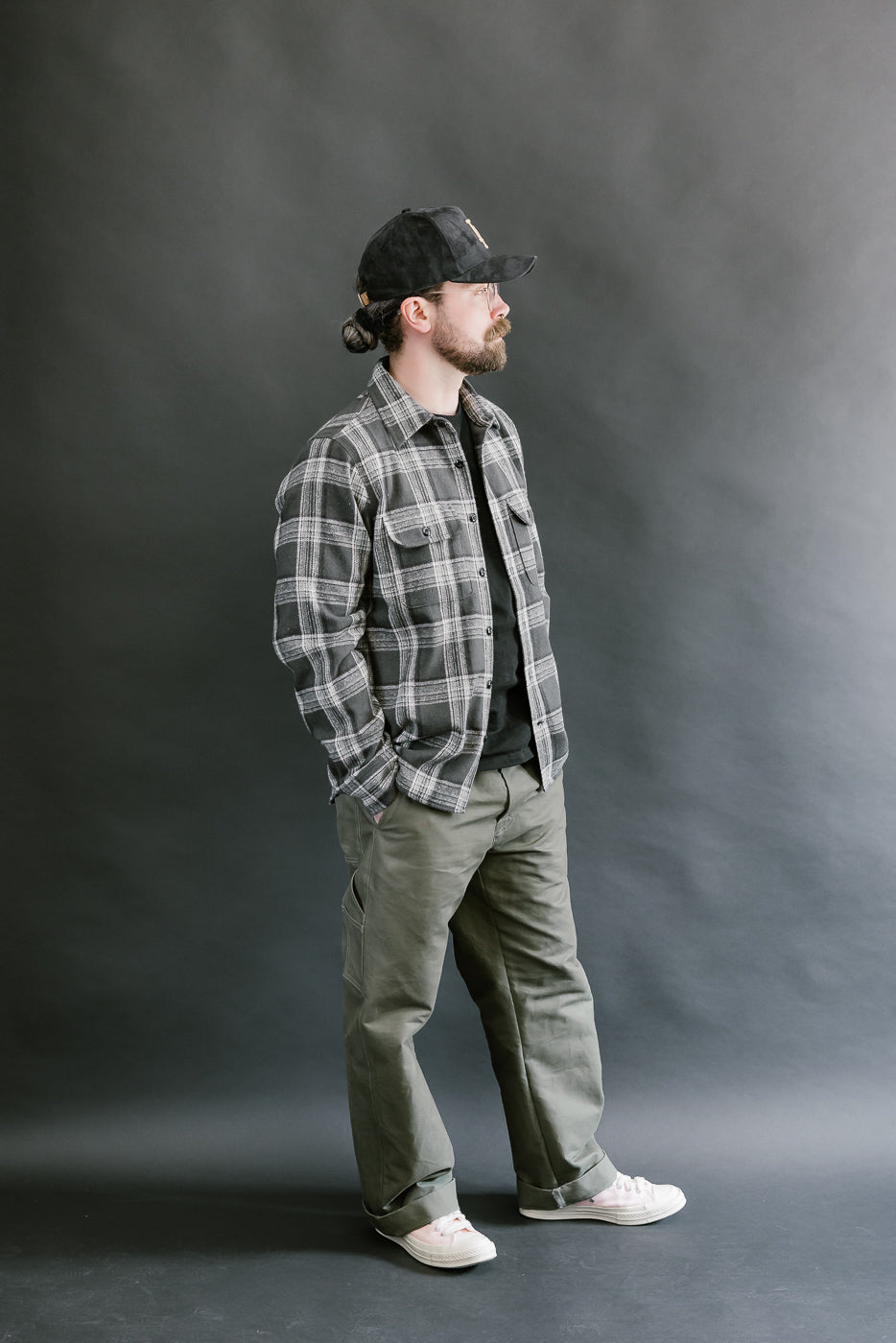 6oz Field Shirt Plaid Flannel - Grey