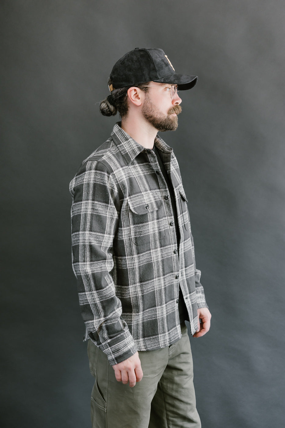 6oz Field Shirt Plaid Flannel - Grey