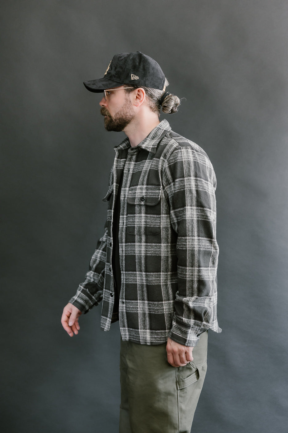 6oz Field Shirt Plaid Flannel - Grey