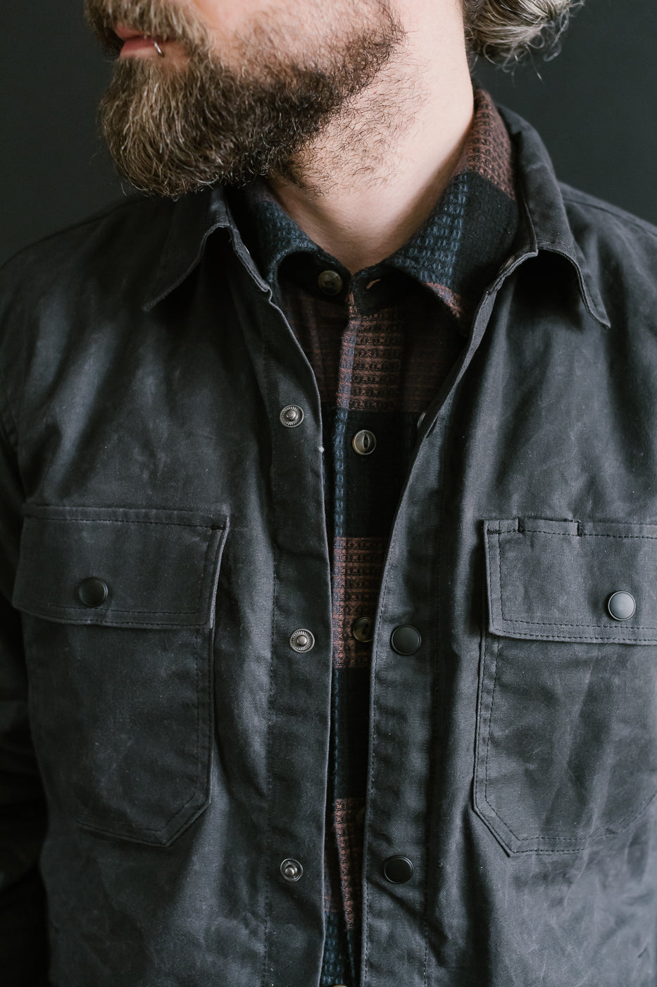 7oz - Patrol Shirt Waxed Canvas - Grey