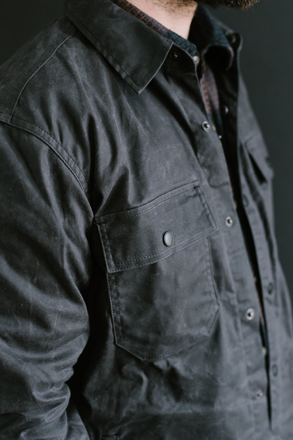7oz - Patrol Shirt Waxed Canvas - Grey