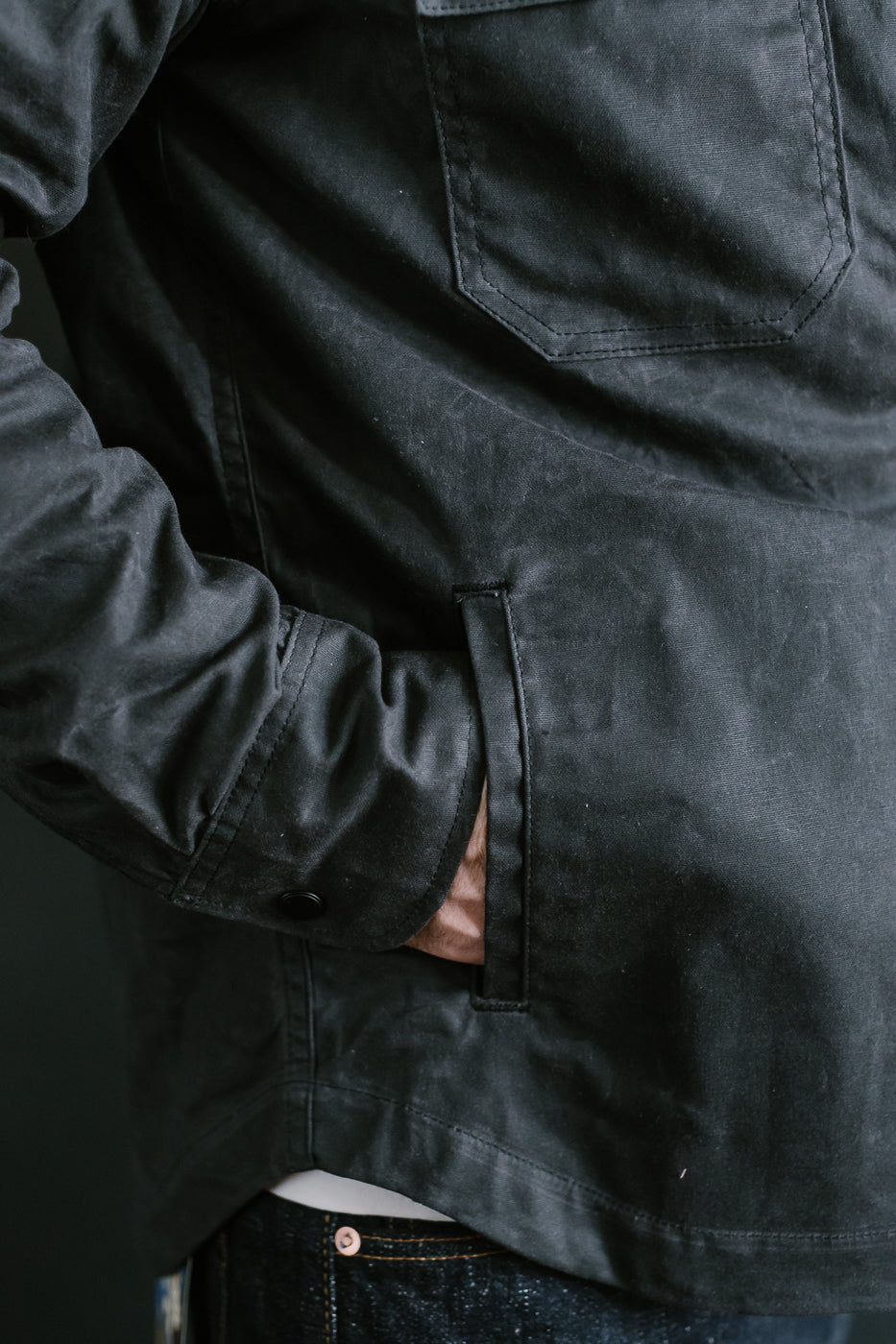 7oz - Patrol Shirt Waxed Canvas - Grey