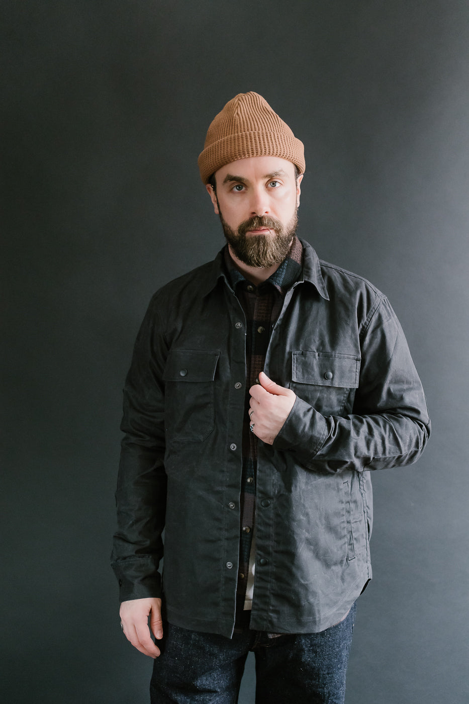 7oz - Patrol Shirt Waxed Canvas - Grey