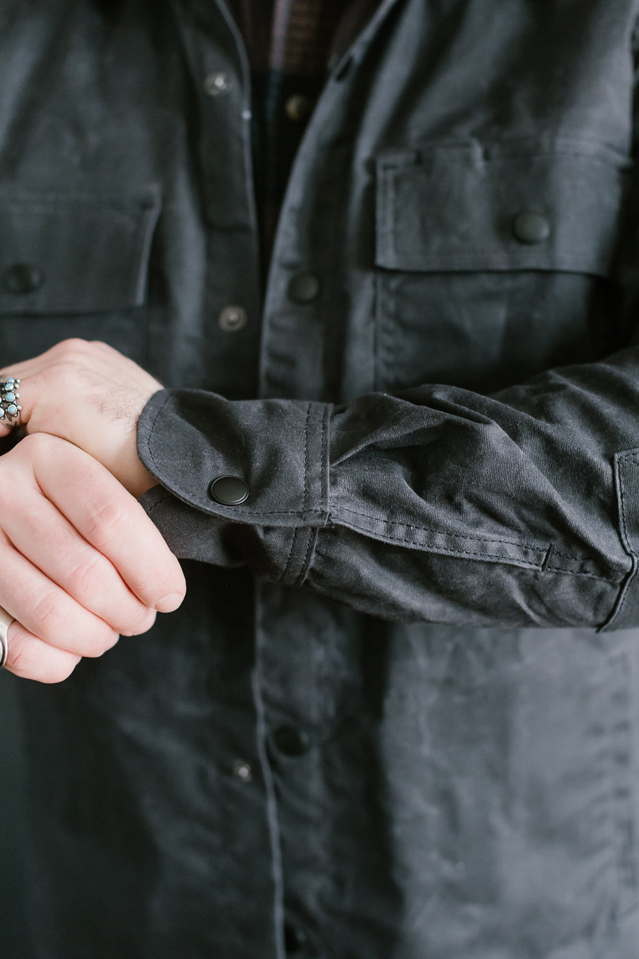 7oz - Patrol Shirt Waxed Canvas - Grey