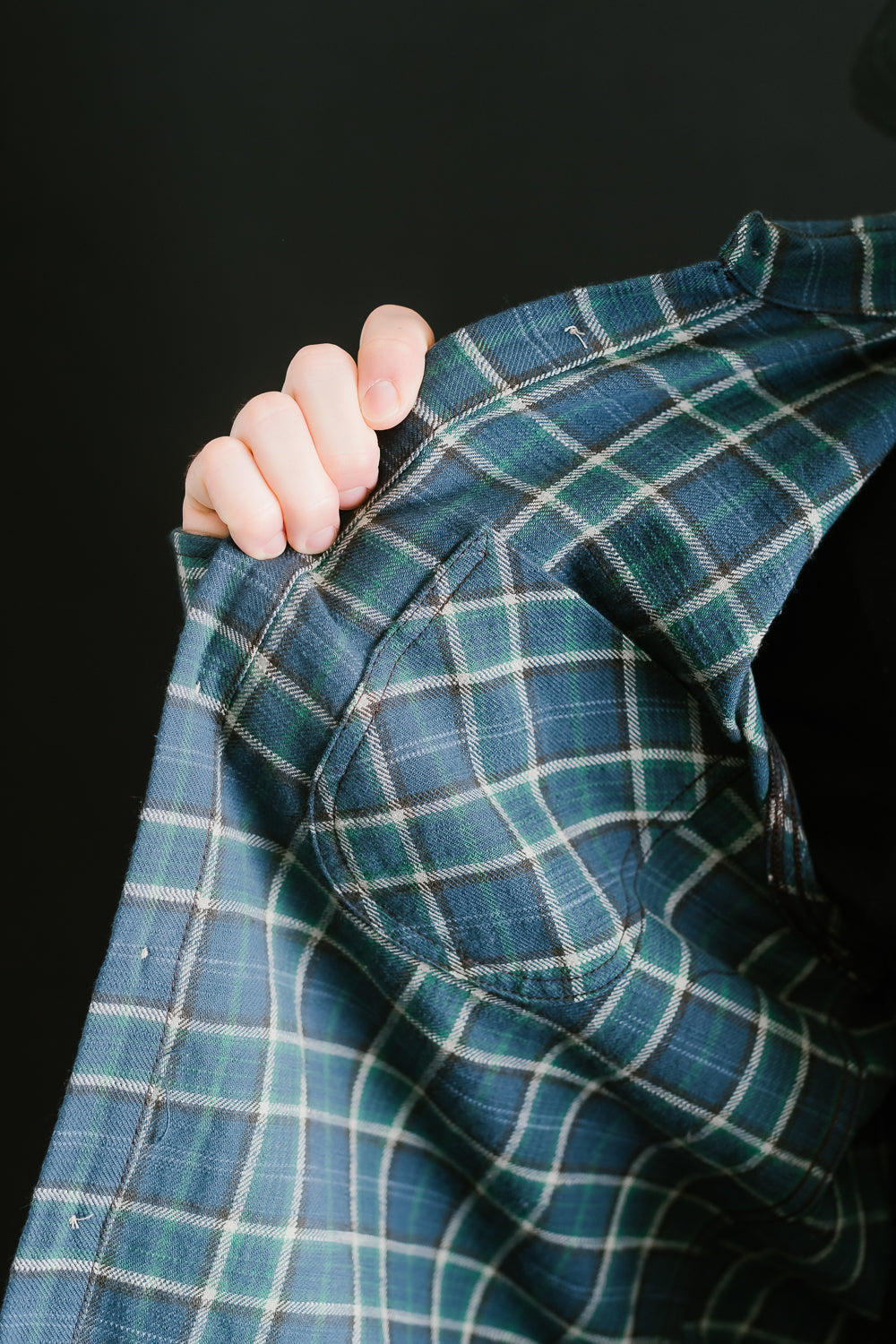 Jumper Shirt Vintage Slub Plaid  - Blue