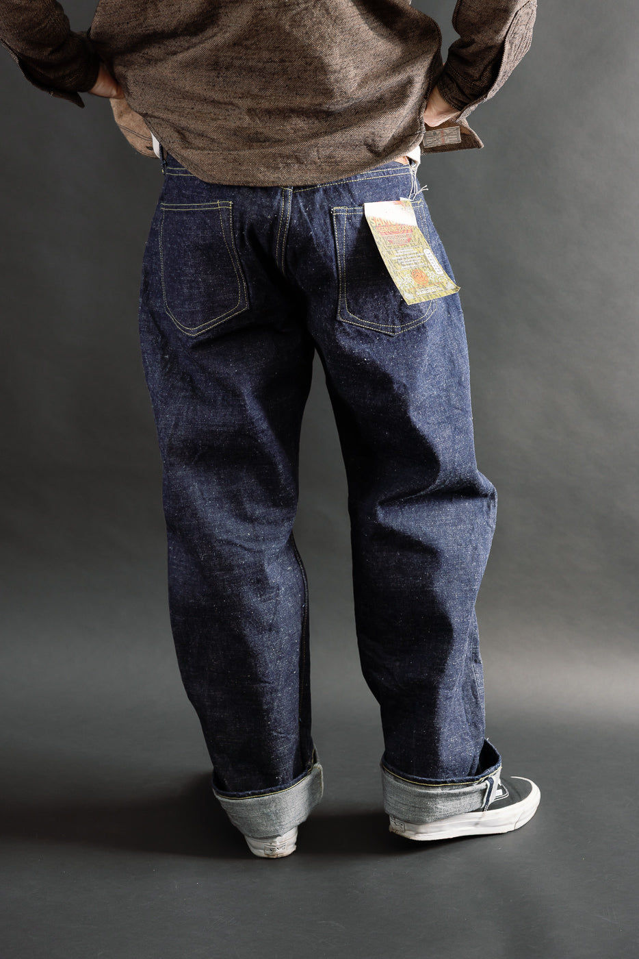 Back view full body of male model 5'9
